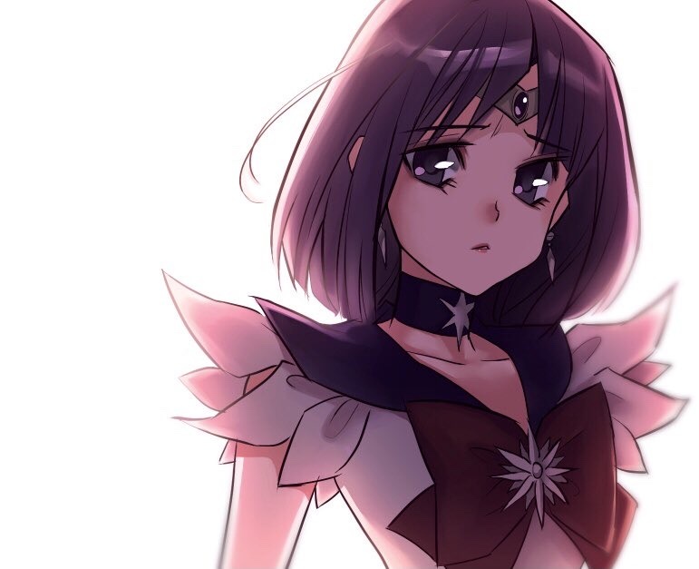 tomoe hotaru and sailor saturn (bishoujo senshi sailor moon) drawn by kasia_nie