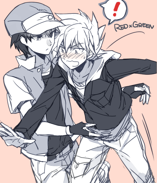 red and blue oak (pokemon and 1 more) drawn by jaenbba