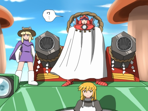 kirisame marisa, moriya suwako, and yasaka kanako (touhou) drawn by shirosato