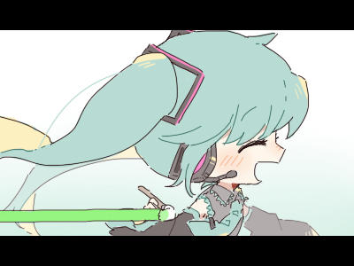 hatsune miku (vocaloid and 1 more) drawn by cs_voca