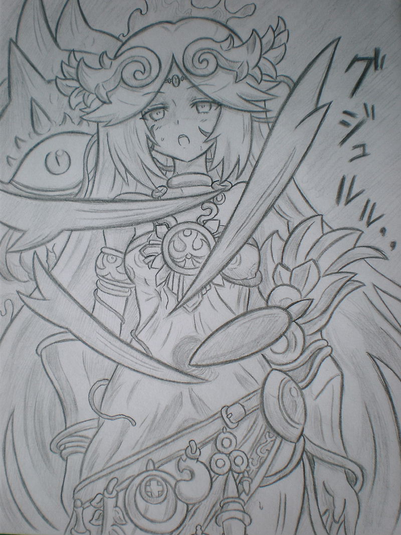 palutena and chaos kin (kid icarus and 1 more) drawn by bansyo31