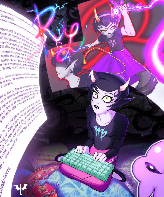 rose lalonde and kanaya maryam (homestuck) drawn by imnotlole