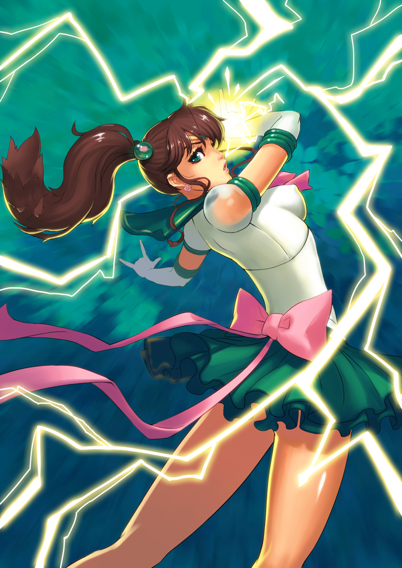 kino makoto, sailor jupiter, and super sailor jupiter (bishoujo senshi sailor moon and 1 more) drawn by yukiusagi1983