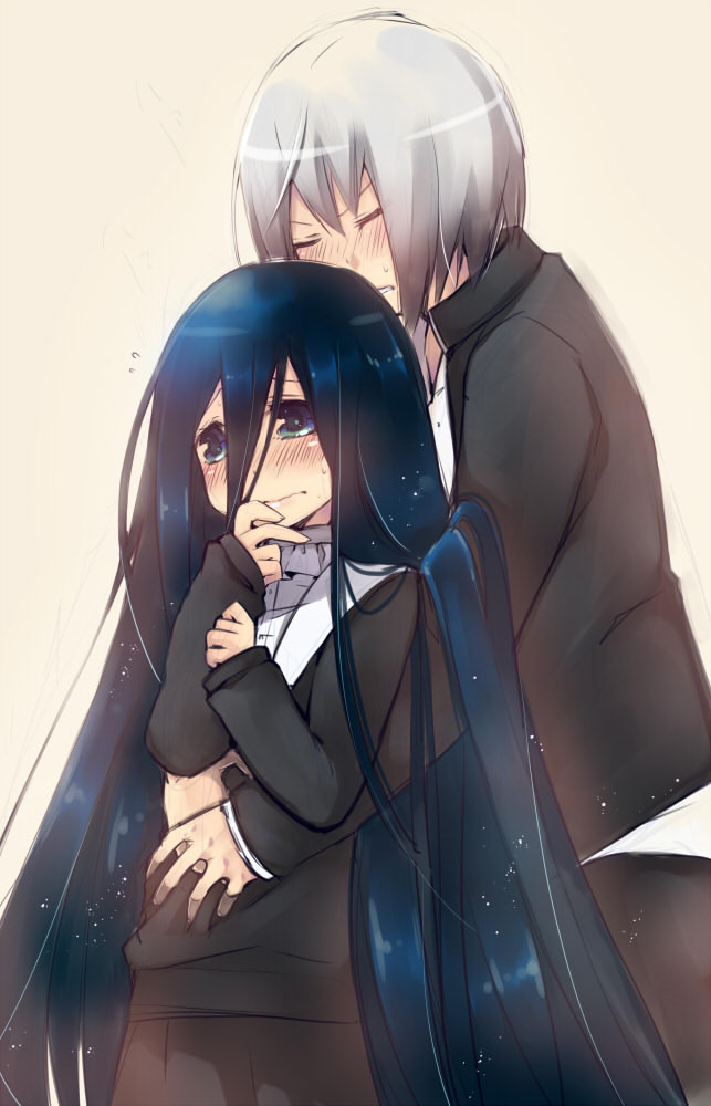 mushanokouji iwai and haimura kiri (dansai bunri no crime edge) drawn by momoyama_nozomu