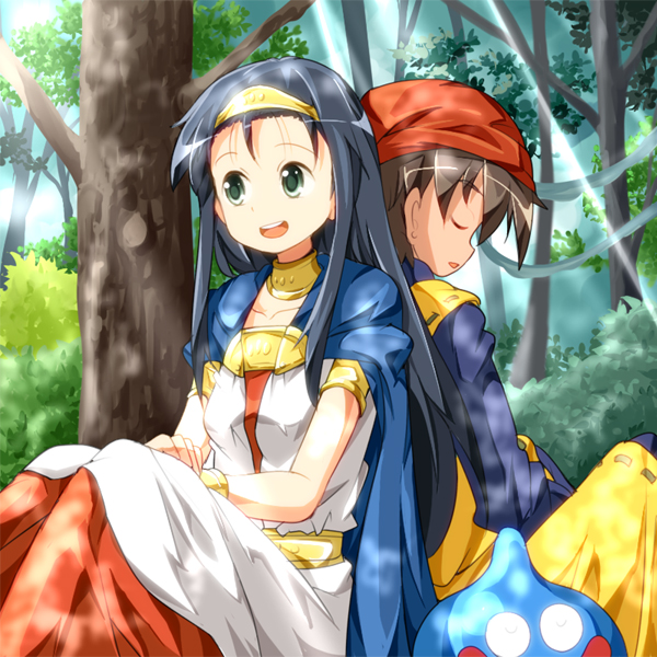 slime, hero, and medea (dragon quest and 1 more) drawn by ruu_(tksymkw)