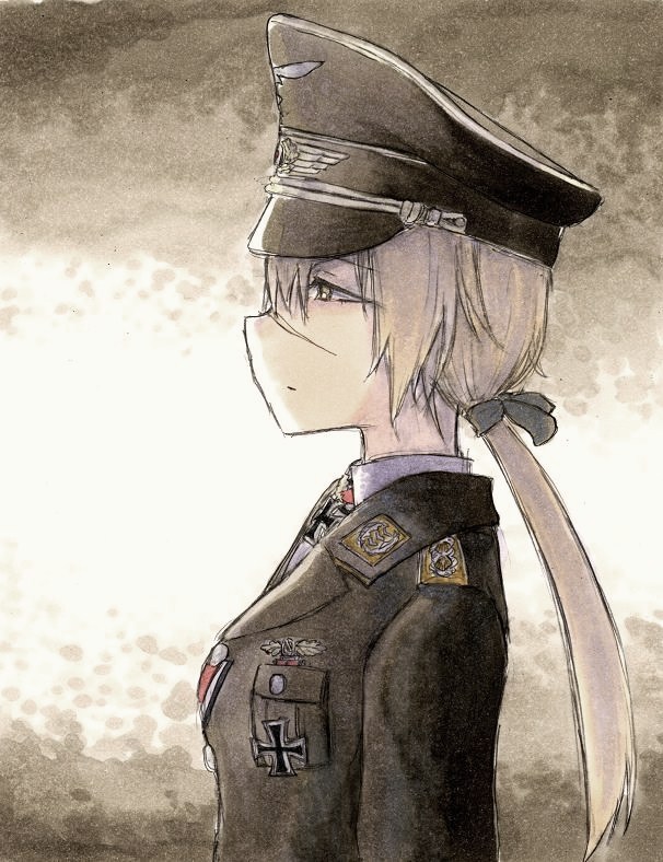 hanna rudel (world witches series and 1 more) drawn by shiratama_(hockey)