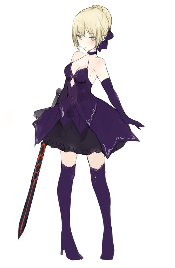 artoria pendragon and saber alter (fate and 1 more) drawn by lpip