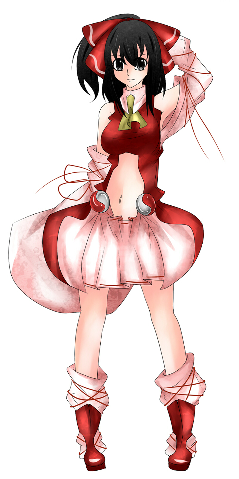 hakurei reimu (touhou) drawn by aoshima