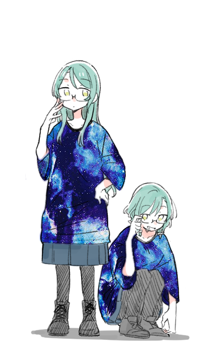 hikawa sayo and hikawa hina (bang dream!) drawn by bowwow_(hamju94)