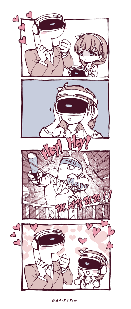 producer, p-head producer, and sakuma mayu (idolmaster and 1 more) drawn by chimoon