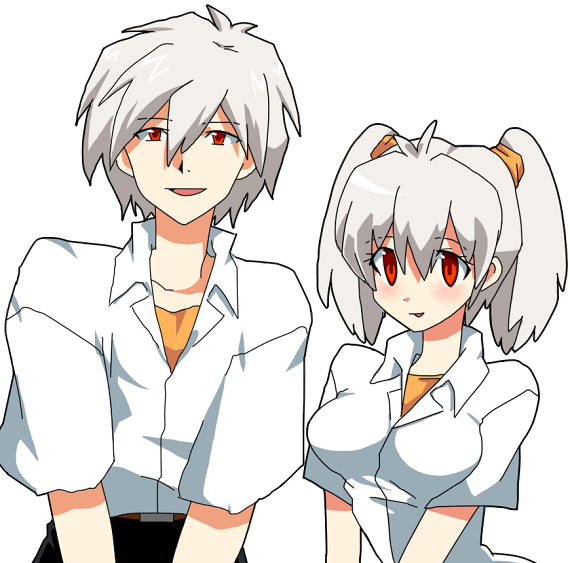 nagisa kaworu and tabris-xx (neon genesis evangelion and 1 more) drawn by esuko_(blpp3210)