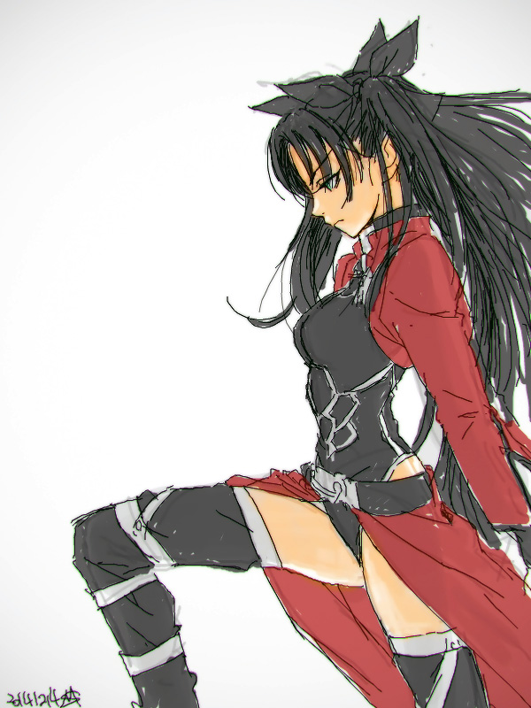 tohsaka rin and archer (fate and 1 more) drawn by sukocchi_moruto