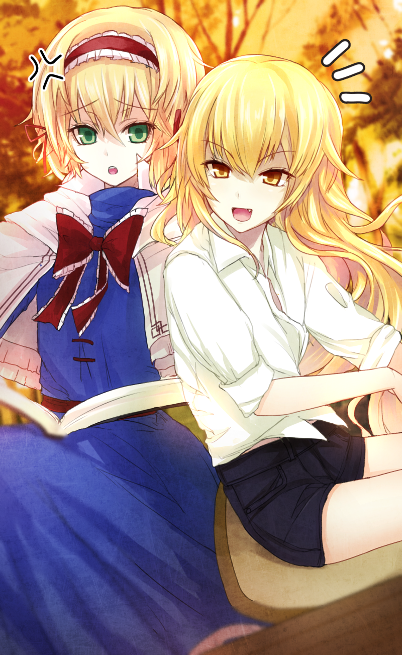 kirisame marisa and alice margatroid (touhou and 1 more) drawn by lani_(pink_pink)