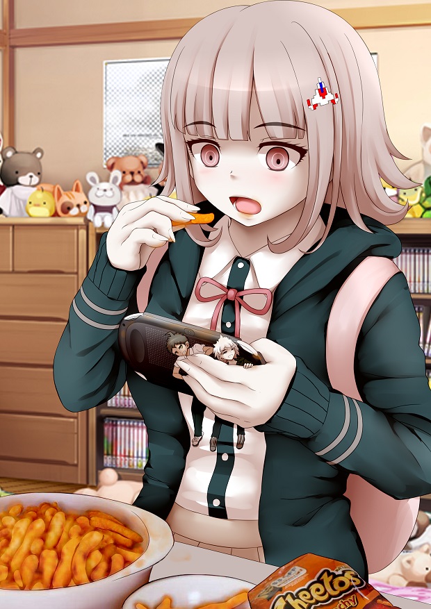 nanami chiaki, komaeda nagito, and hinata hajime (danganronpa and 3 more)