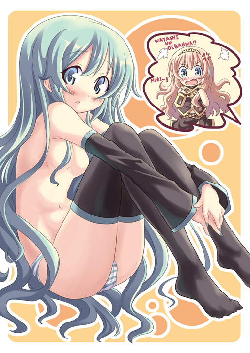 hatsune miku and megurine luka (vocaloid) drawn by dekosuke