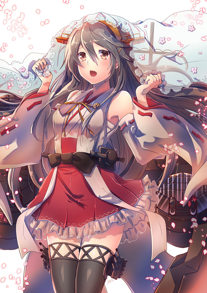 haruna and haruna kai ni (kantai collection) drawn by suou_sakura