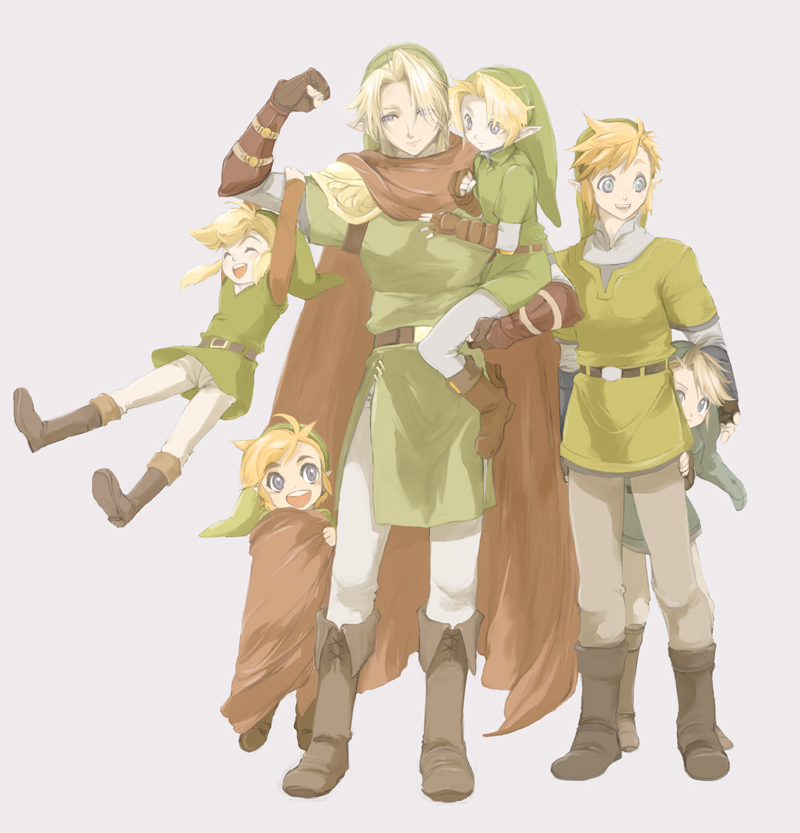link, toon link, and young link (the legend of zelda and 5 more) drawn by kubota_(saki5368)