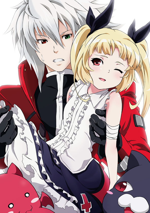 ragna the bloodedge, rachel alucard, gii, and nago (blazblue) drawn by misashi_(raichi821)