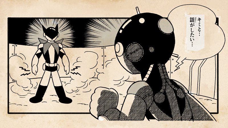 a106 and mars (tetsuwan atom and 1 more) drawn by tsunogai