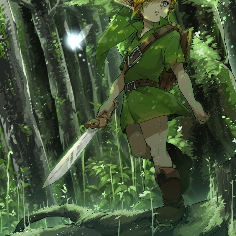 link, young link, and navi (the legend of zelda and 1 more) drawn by po_(poppa-pict)