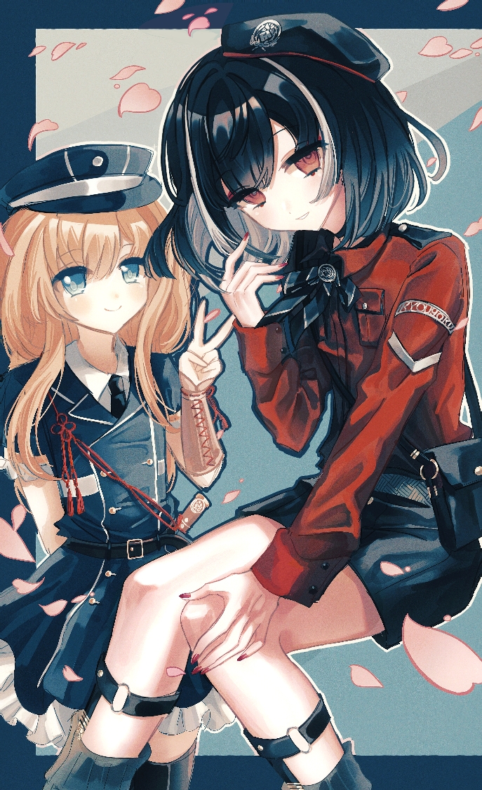 midare toushirou and kyogoku masamune (touken ranbu) drawn by hankaku_sato