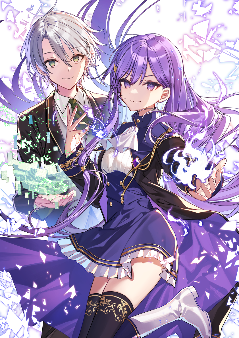 hermes and katia (sousei mahou no saigensha) drawn by hanagata