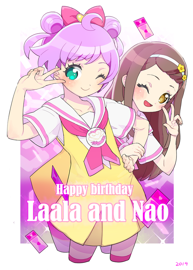 manaka laala and ehime nao (pretty series and 1 more) drawn by moudoku_(decopon3rd)