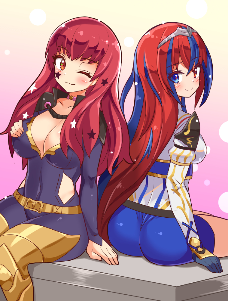 female alear and yunaka (fire emblem and 1 more) drawn by cougar_(cougar1404)
