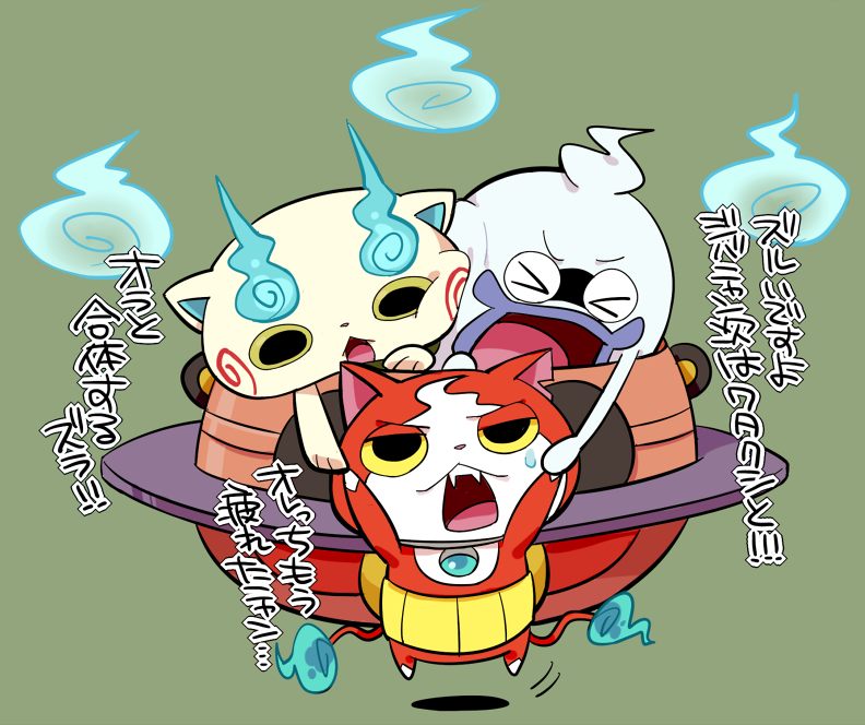jibanyan, komasan, and whisper (youkai watch) drawn by sakiko_(gekiama)