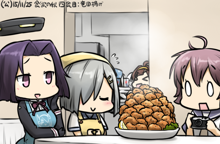 kongou, tenryuu, hamakaze, tatsuta, and aoba (kantai collection) drawn by hamu_koutarou