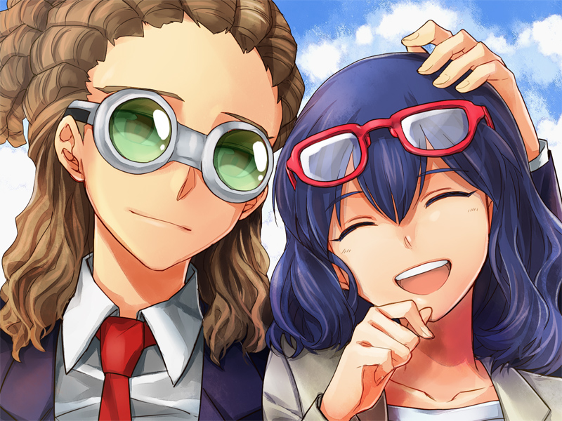 kidou yuuto and otonashi haruna (inazuma eleven and 1 more) drawn by cezaria