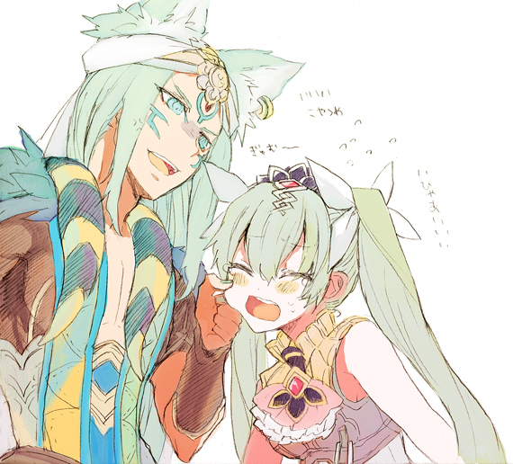 frey and leon (rune factory and 1 more) drawn by hima_ki