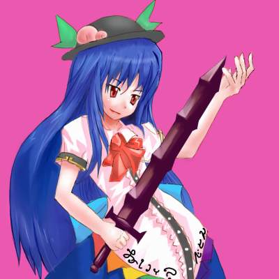 hinanawi tenshi and buront (touhou and 2 more) drawn by gak