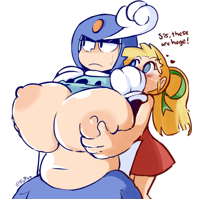 roll and splash woman (mega man and 1 more) drawn by fupoo