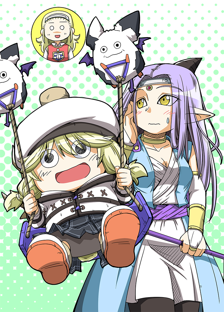 anlucea, puklipo, estella, teeny sanguini, and pukuripo (dragon quest and 1 more) drawn by nitoro_(nasenaru)