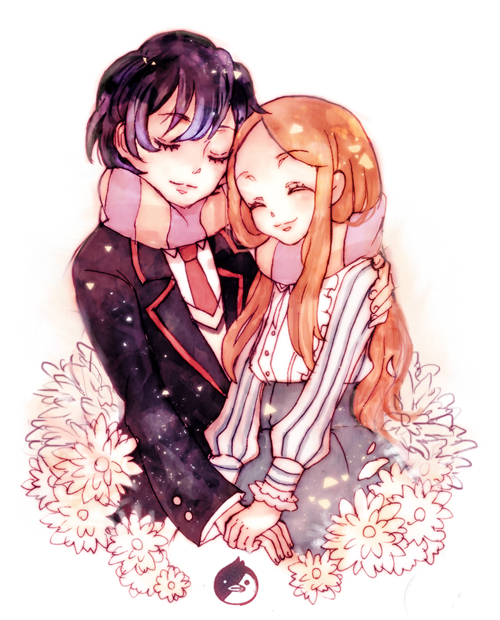 takakura himari and takakura shouma (mawaru penguindrum) drawn by mayu_(15120141)