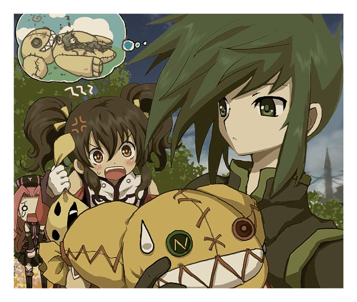 anise tatlin, tokunaga, arietta, and sync (tales of and 1 more) drawn by kirita_(noraring)