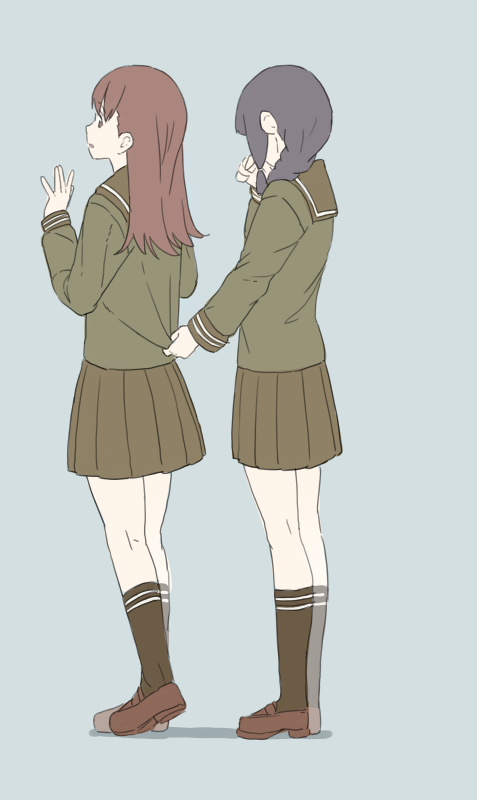 kitakami and ooi (kantai collection) drawn by nathaniel_pennel