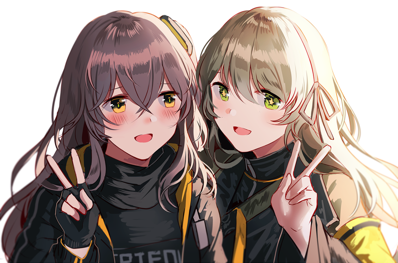 ump45 and ump40 (girls' frontline) drawn by silence_girl