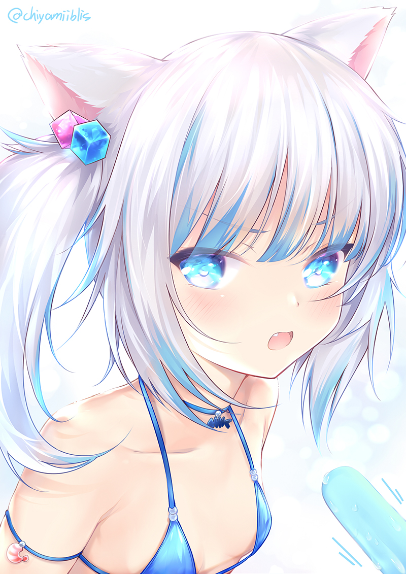 gawr gura (hololive and 1 more) drawn by chiyami