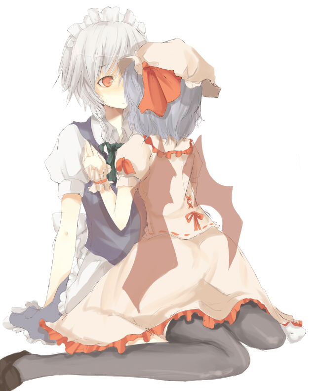 remilia scarlet and izayoi sakuya (touhou) drawn by tetsuo_(tashirosu)