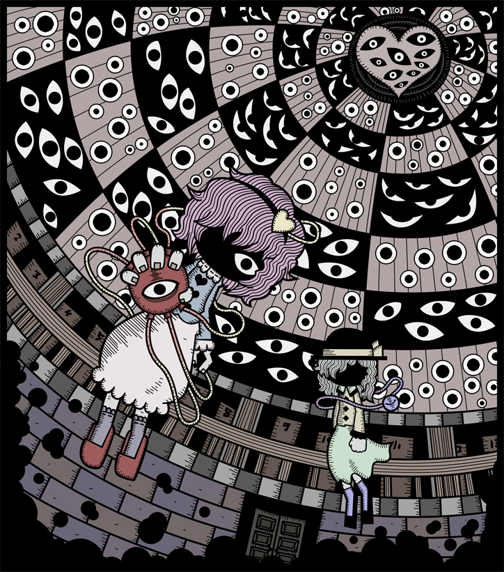 komeiji koishi and komeiji satori (touhou) drawn by genkidaun