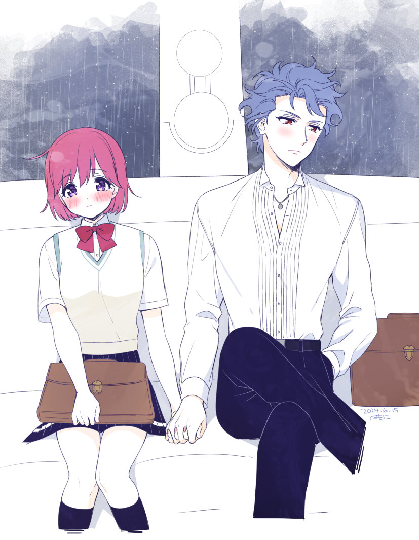 protagonist and shitara seiji (tokimeki memorial and 2 more) drawn by krudears