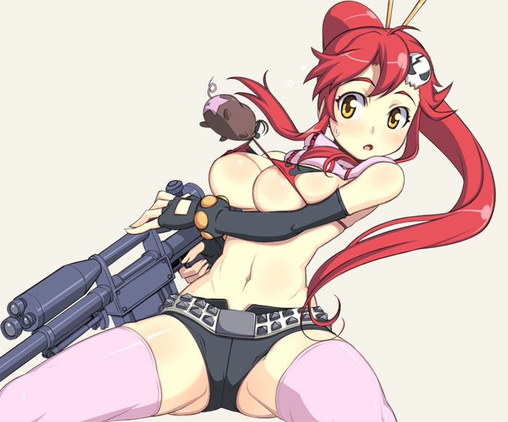 yoko littner and boota (tengen toppa gurren lagann) drawn by caryo and nanashino