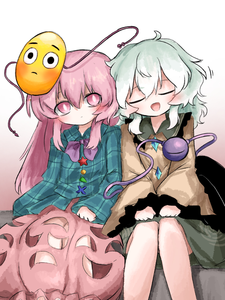 komeiji koishi and hata no kokoro (touhou) drawn by heripantomorrow