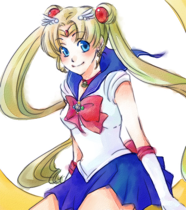 tsukino usagi and sailor moon (bishoujo senshi sailor moon) drawn by tsumoru_saku