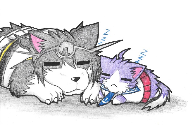 nagato and sakawa (kantai collection) drawn by neko_kyo