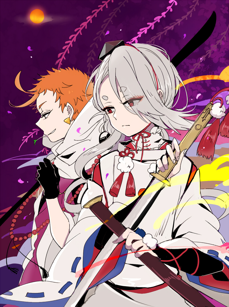 ima-no-tsurugi and iwatooshi (touken ranbu) drawn by sekimo