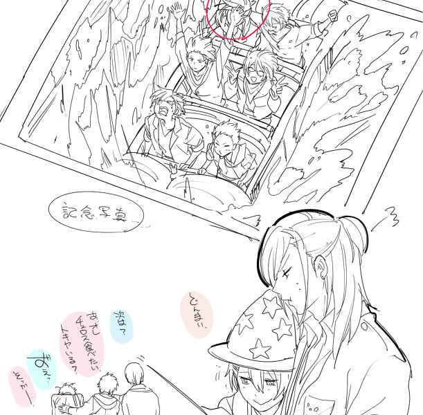 kurusu shou, shinomiya natsuki, ichinose tokiya, ittoki otoya, hijirikawa masato, and 1 more (uta no prince-sama) drawn by shuri_(84k)