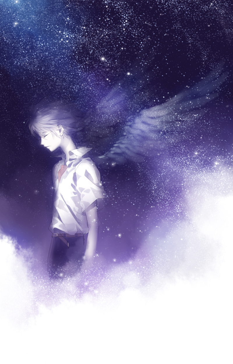 nagisa kaworu (neon genesis evangelion) drawn by bangoul